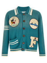TROUVÉ Cardigan en coton bleu