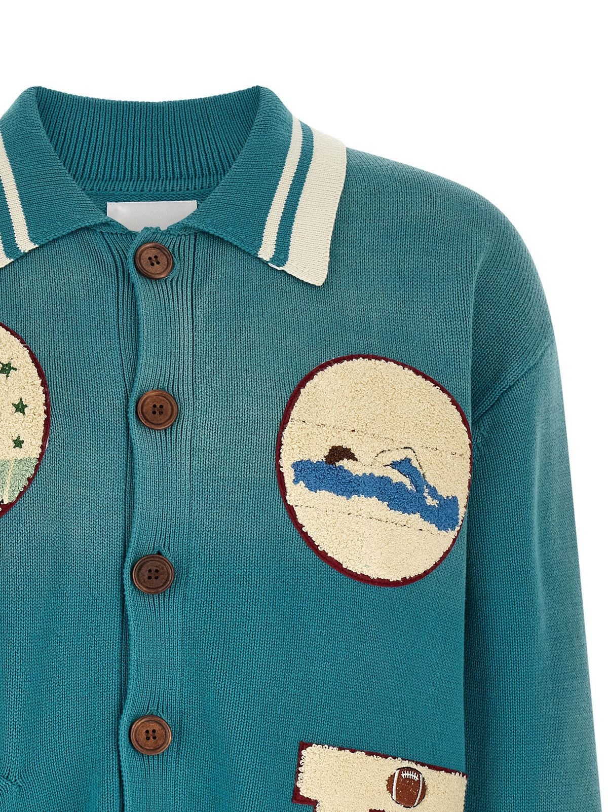 TROUVÉ Cardigan en coton bleu