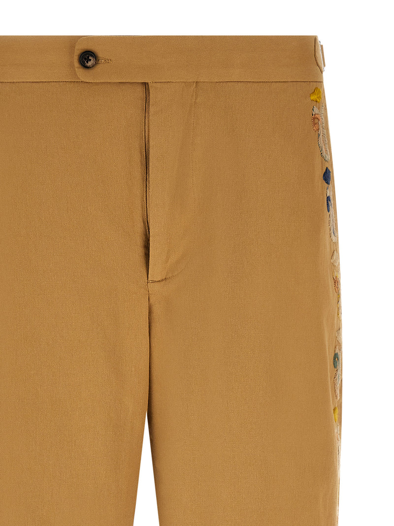BODE Feather Runner Beige Cotton Casual Pants