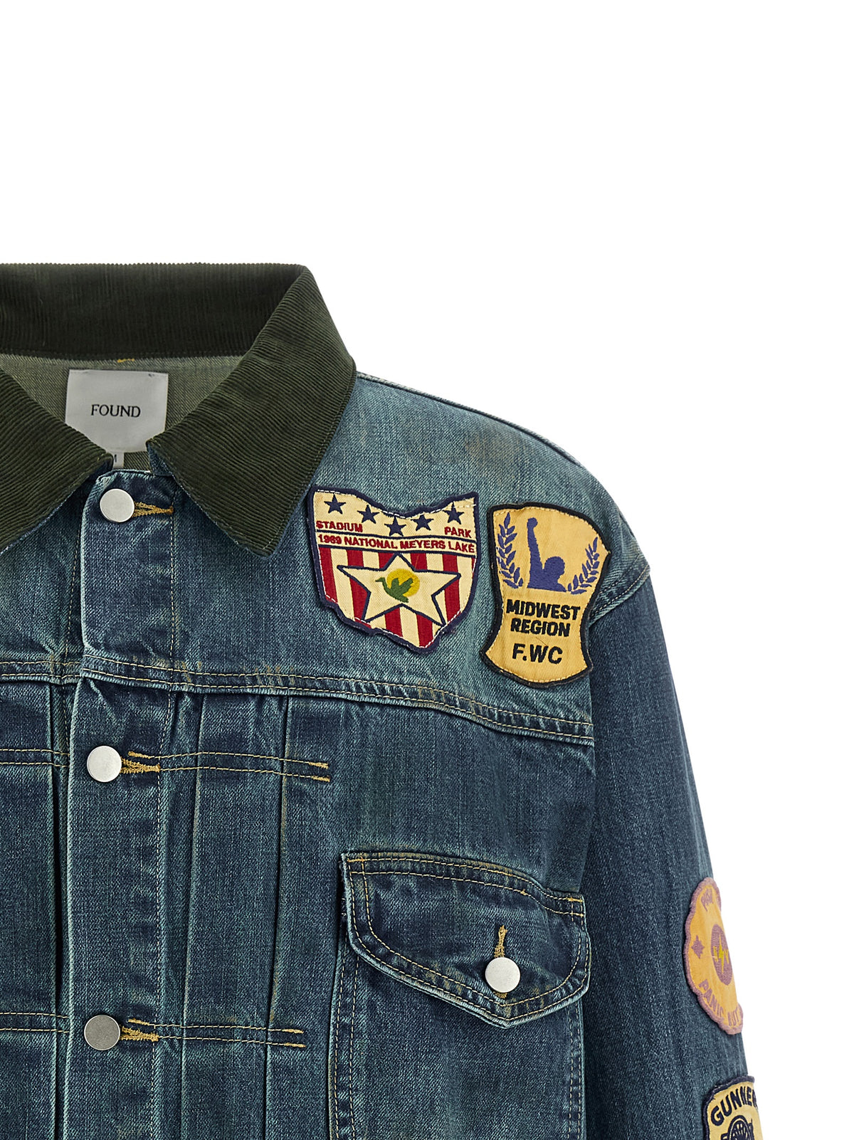 Veste en jean en coton bleue TROUVÉE