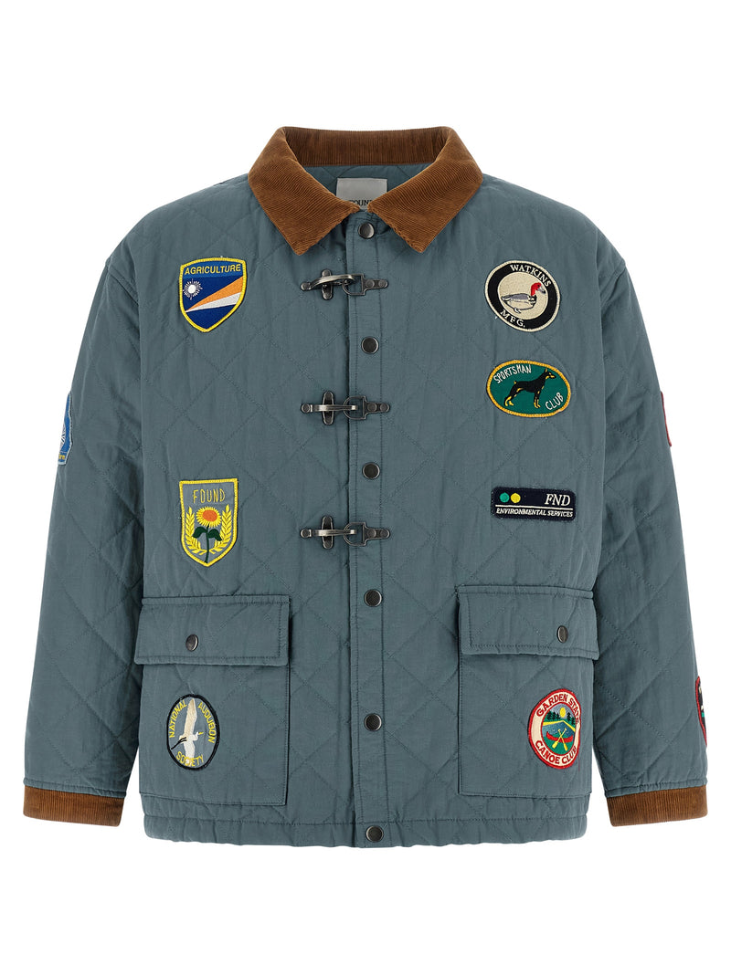 FOUND Farmstead Quilt Patch Blue Cotton Full-Length Jacket