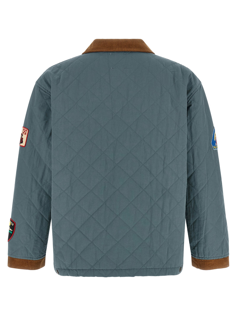 FOUND Farmstead Quilt Patch Blue Cotton Full-Length Jacket