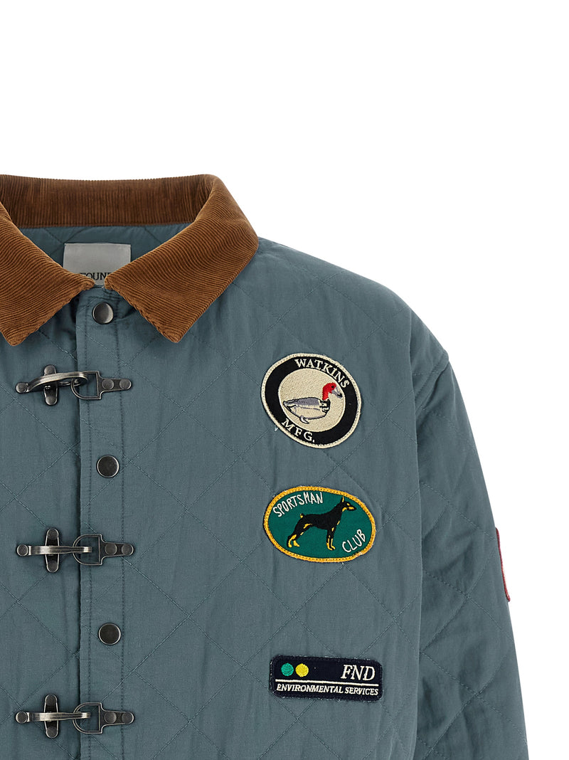 FOUND Farmstead Quilt Patch Blue Cotton Full-Length Jacket