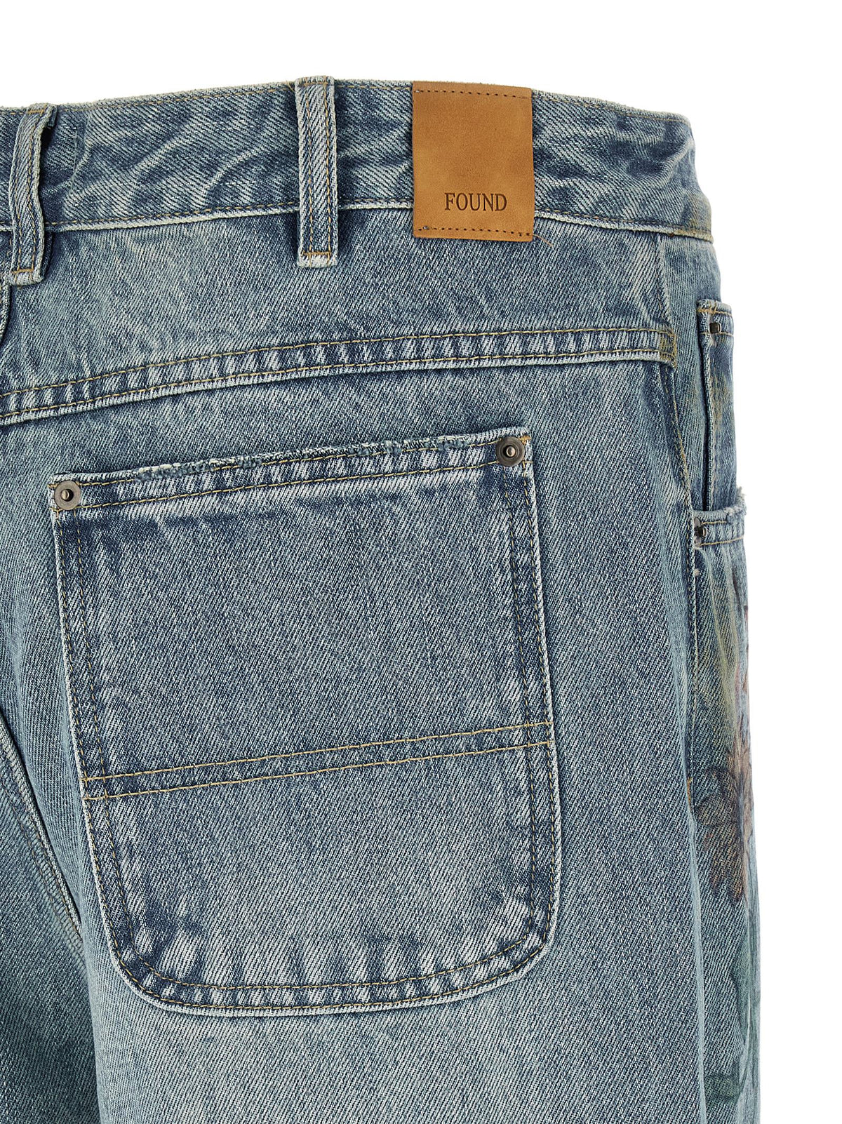TROUVÉ Jean Bleu Coton Coupe Droite