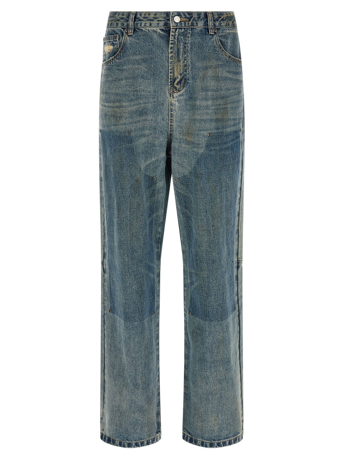 TROUVÉ Jean droit en coton bleu