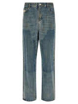 TROUVÉ Jean droit en coton bleu