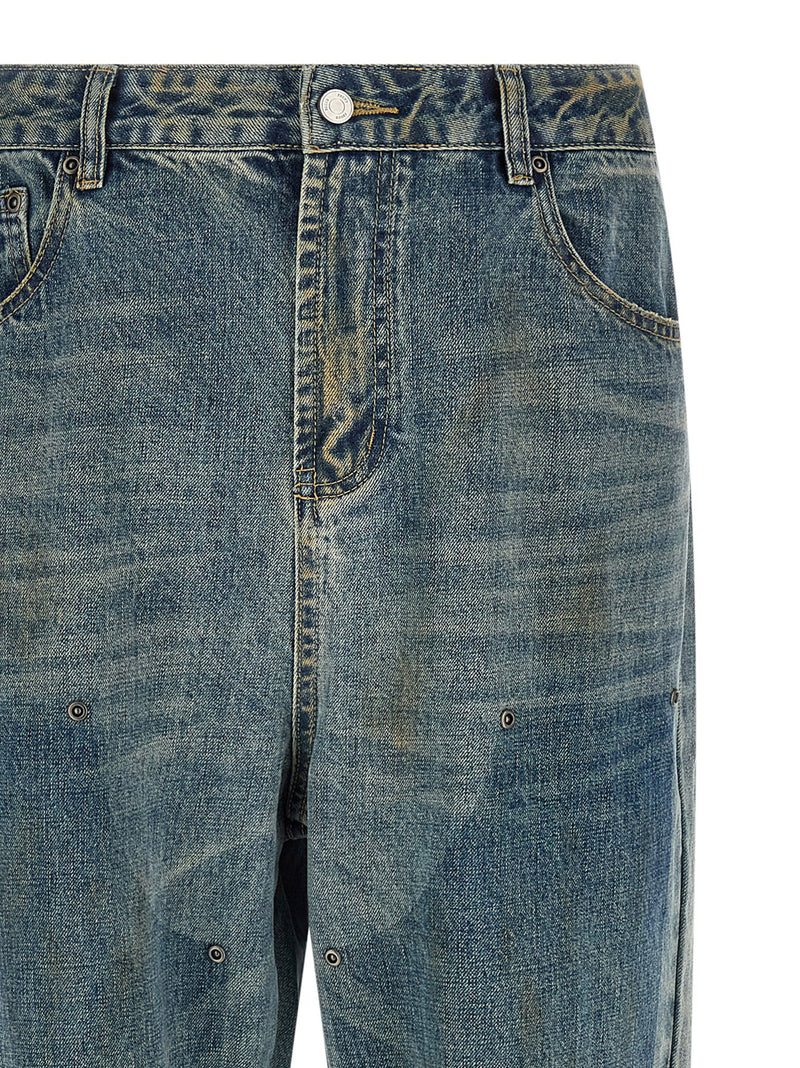 TROUVÉ Jean droit en coton bleu