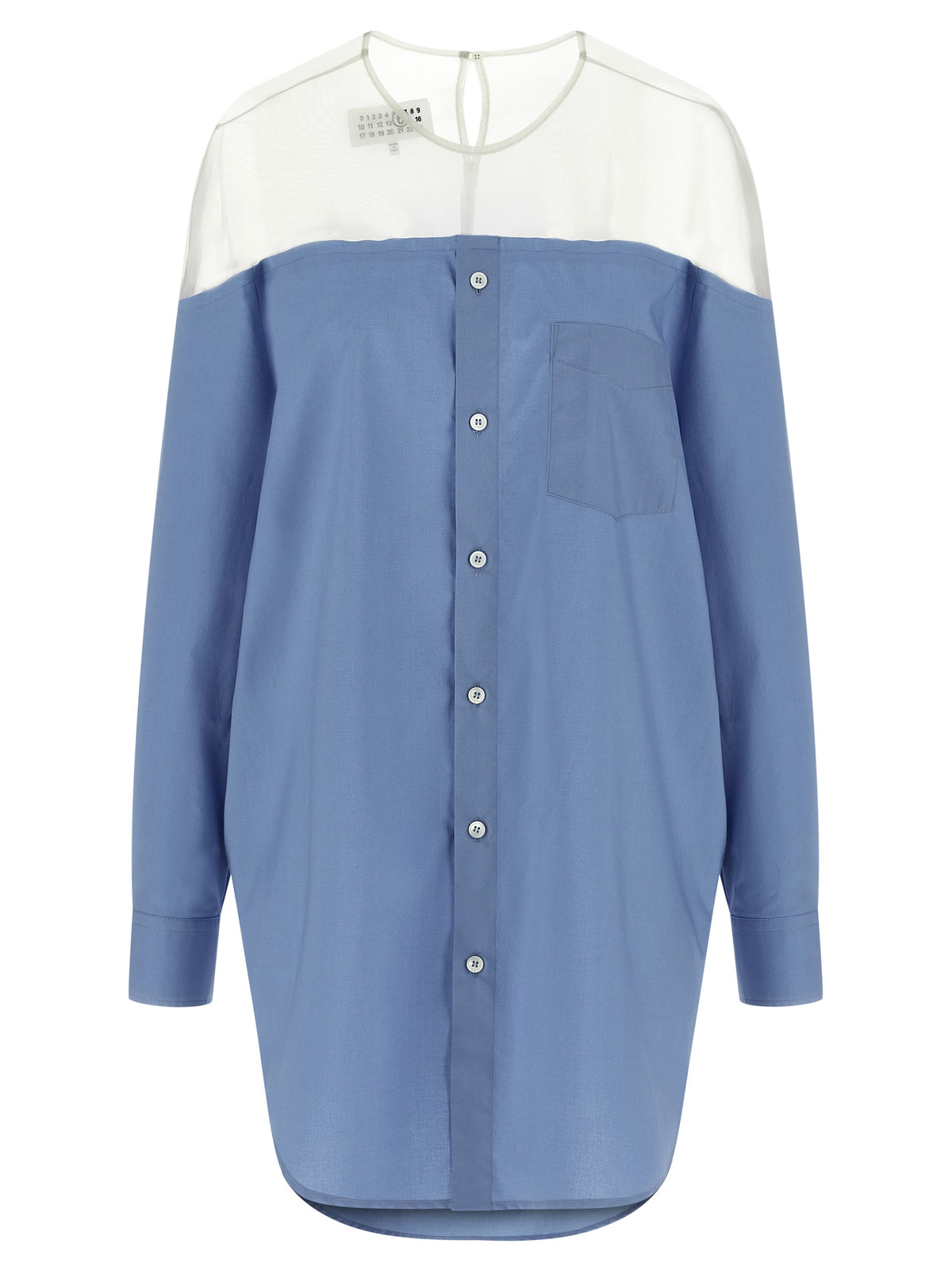 Blouse en coton bleu MM6 Maison Margiela