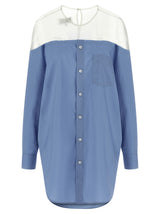 Blouse en coton bleu MM6 Maison Margiela