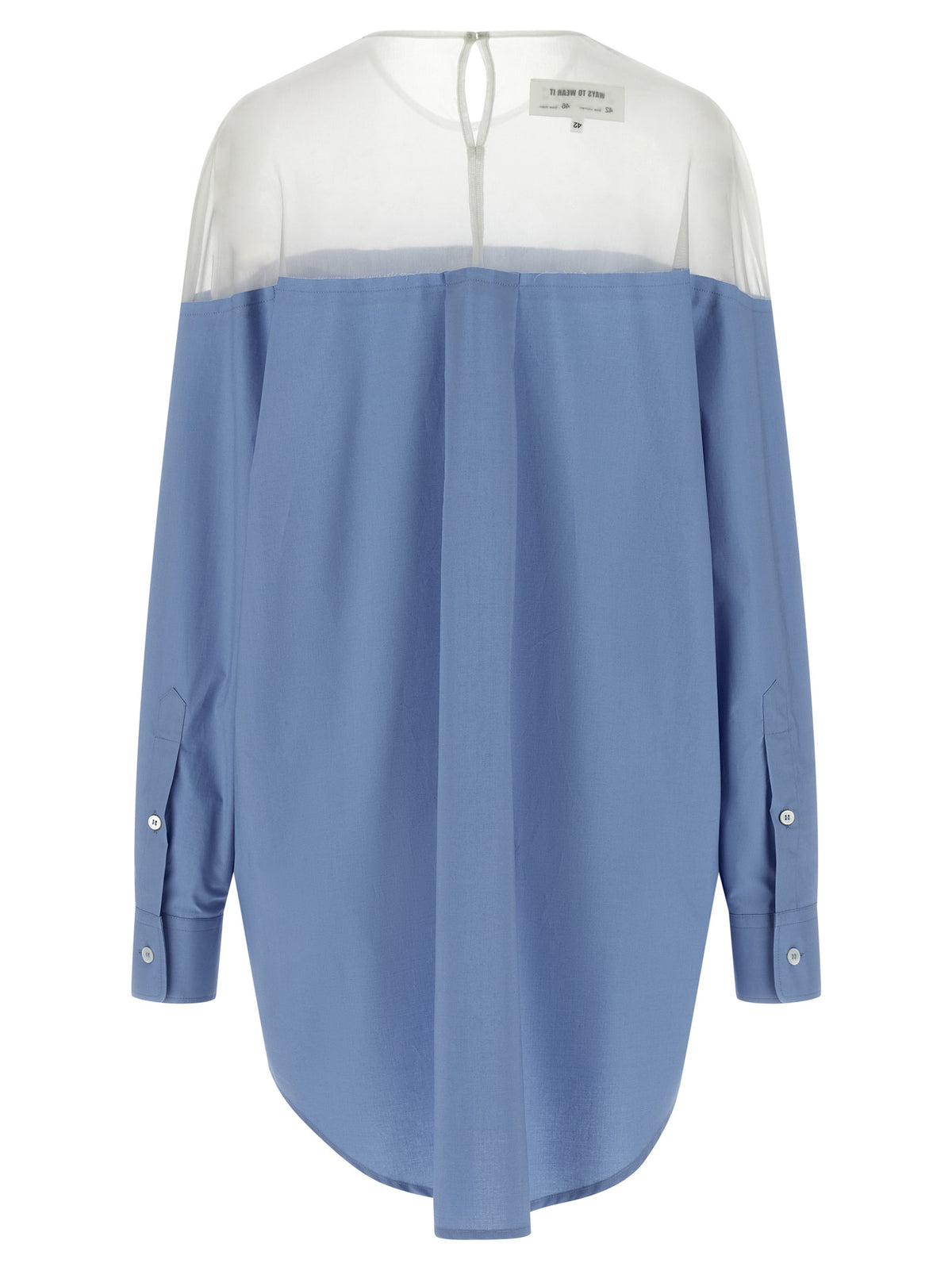 Blouse en coton bleu MM6 Maison Margiela