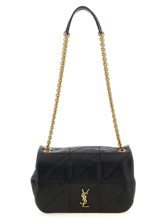 Sac bandoulière Saint Laurent en cuir d'agneau noir