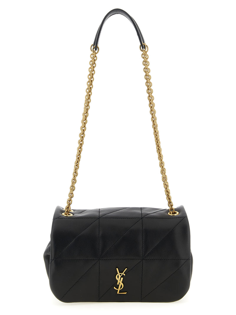 Sac bandoulière Saint Laurent en cuir d'agneau noir