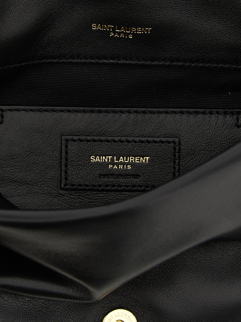 Sac bandoulière Saint Laurent en cuir d'agneau noir