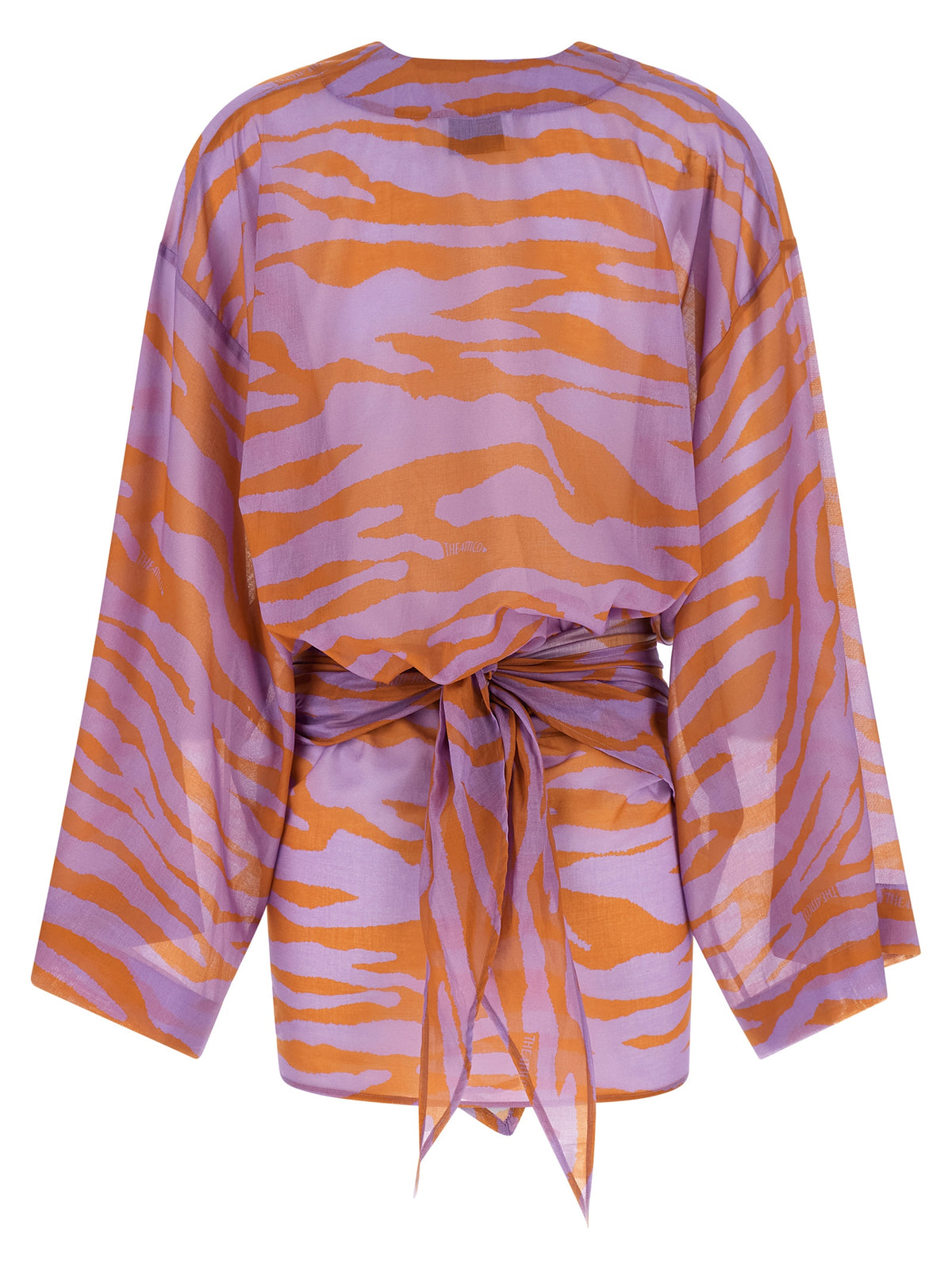 La robe courte en coton violet The Attico