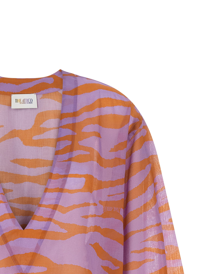 Le chemisier en coton violet The Attico