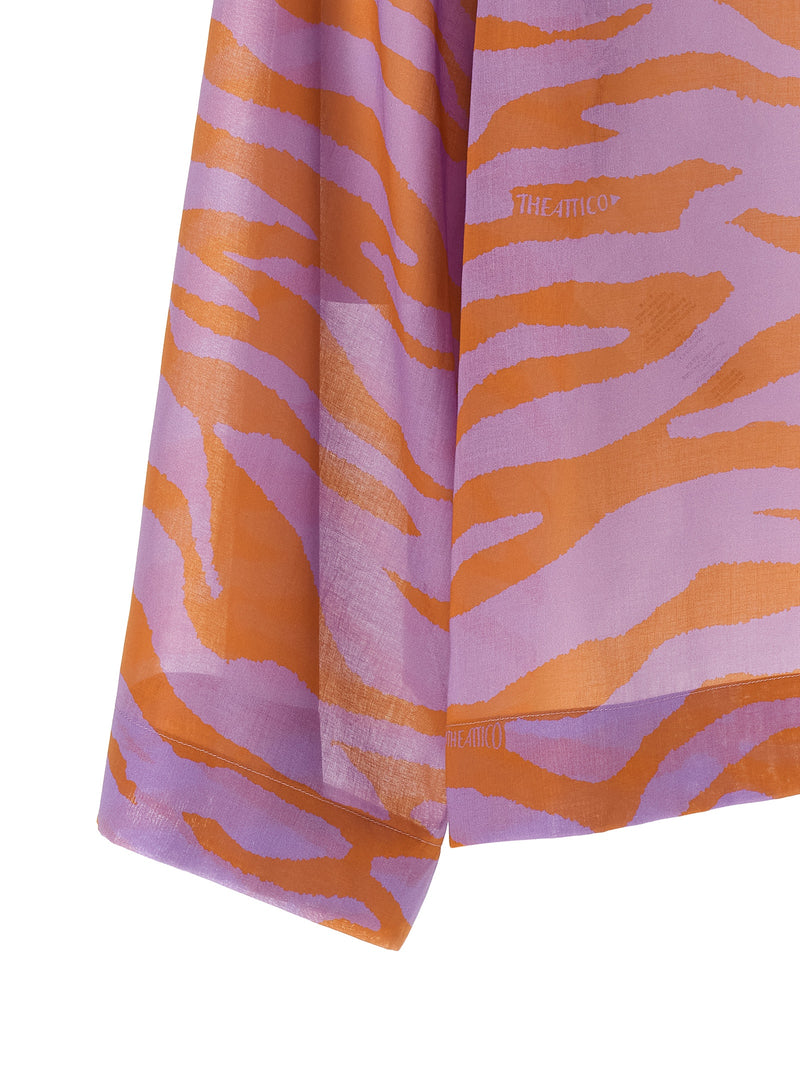 Le chemisier en coton violet The Attico