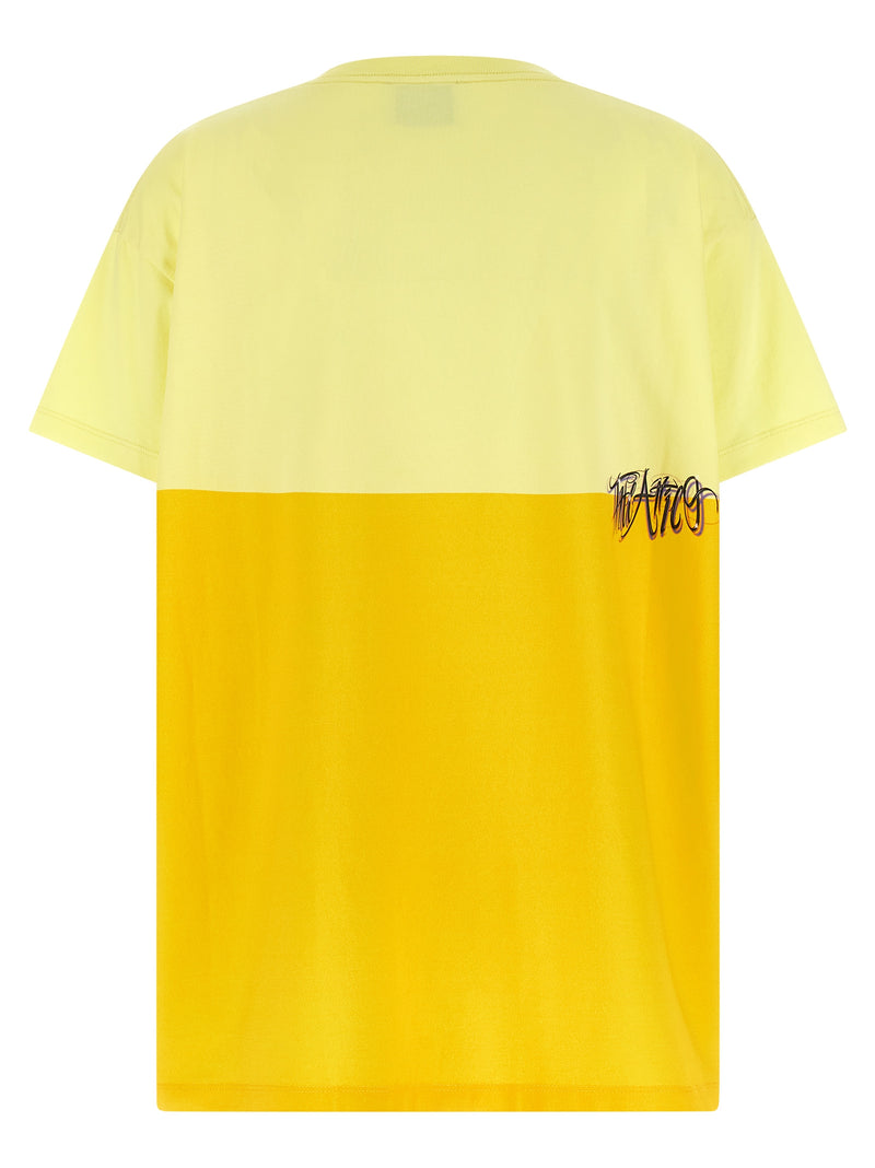 The Attico Il Primo Bagno Bicolor Cotton T-Shirt
