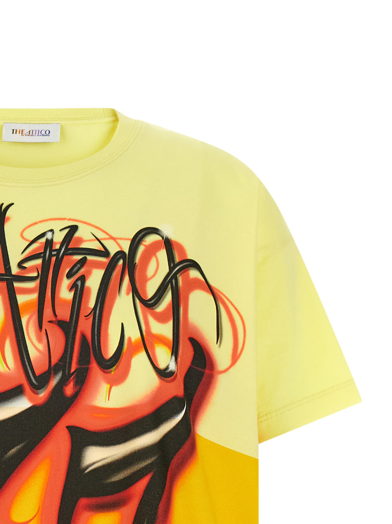 The Attico Il Primo Bagno Bicolor Cotton T-Shirt