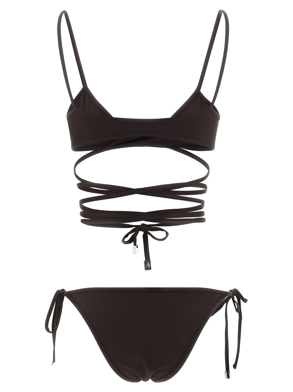 The Attico Il Primo Bagno Brown Polyamide Bikini