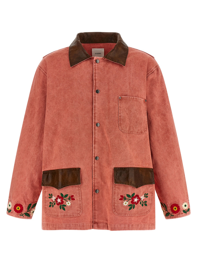 FOUND Multicolor Cotton Full-Length Jacket - Trendy Vintage Style