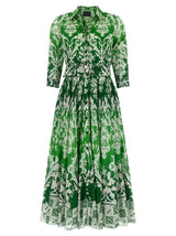 SAMANTHA SUNG Aster Bicolor Cotton Midi Dress