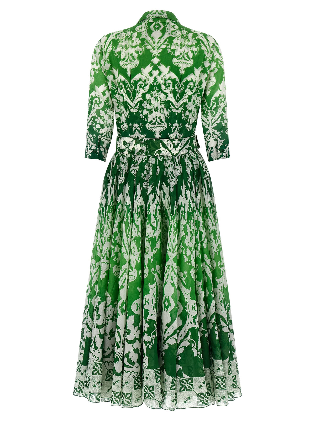 SAMANTHA SUNG Aster Bicolor Cotton Midi Dress