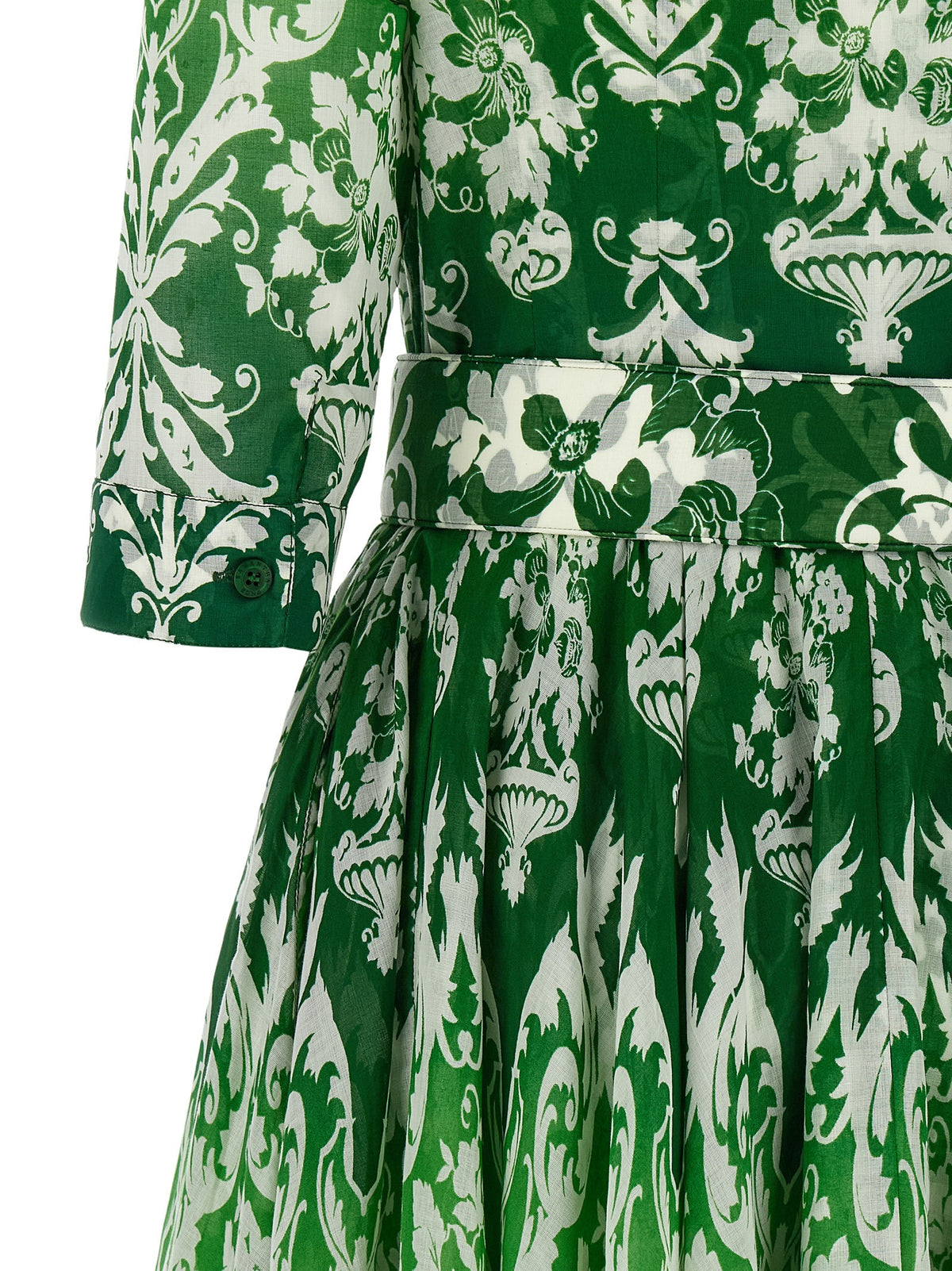 SAMANTHA SUNG Aster Bicolor Cotton Midi Dress
