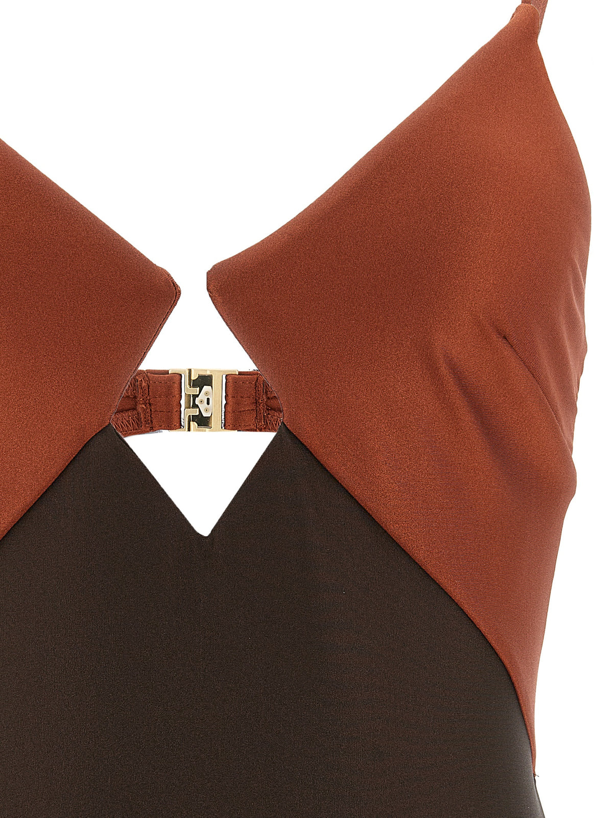 Maillot de bain une pièce en polyamide marron Zimmermann