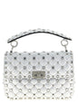 Valentino Garavani Silver Lamb Leather Shoulder Bag