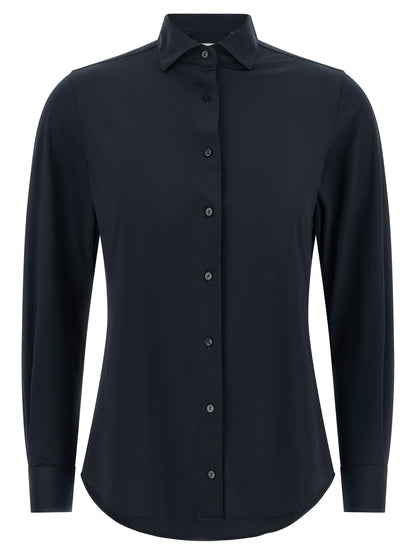 XACUS Blue Polyamide Blouse
