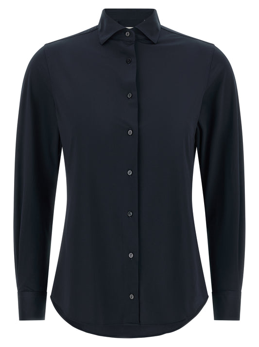 XACUS Pina Blue Polyamide Blouse for Women