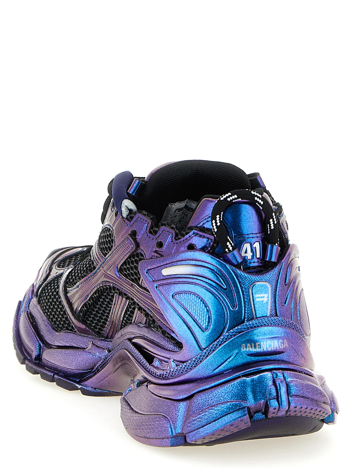 Balenciaga Runner Iridescent Blue Athletic Sneakers