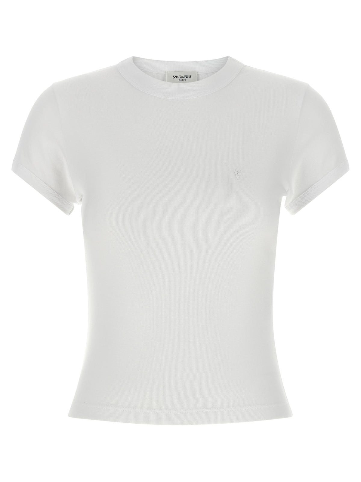 T-shirt blanc en coton Saint Laurent