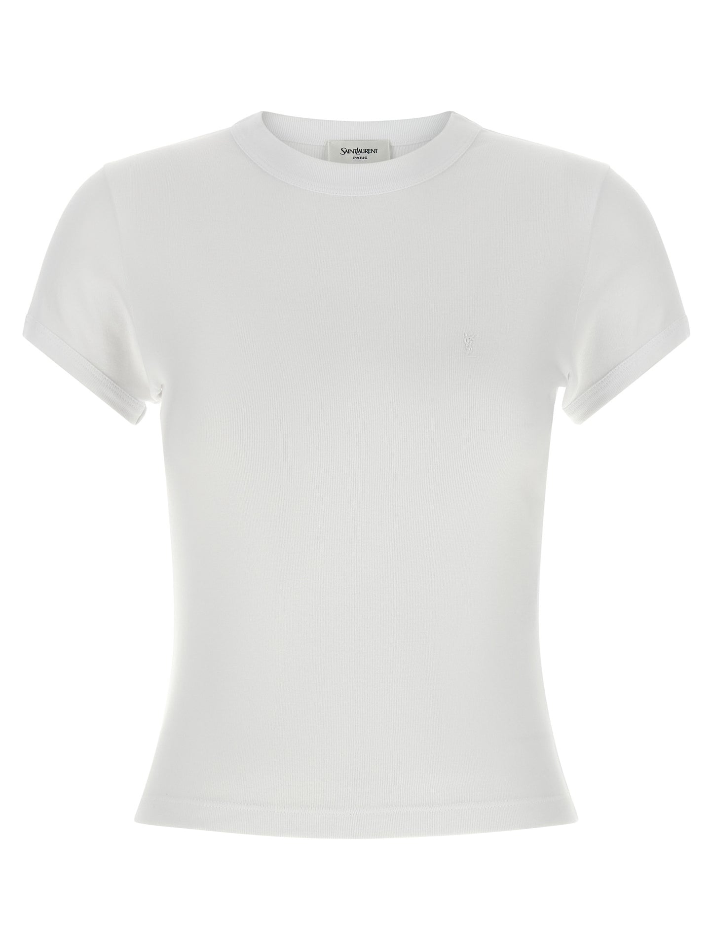 Saint Laurent White Cotton T-Shirt