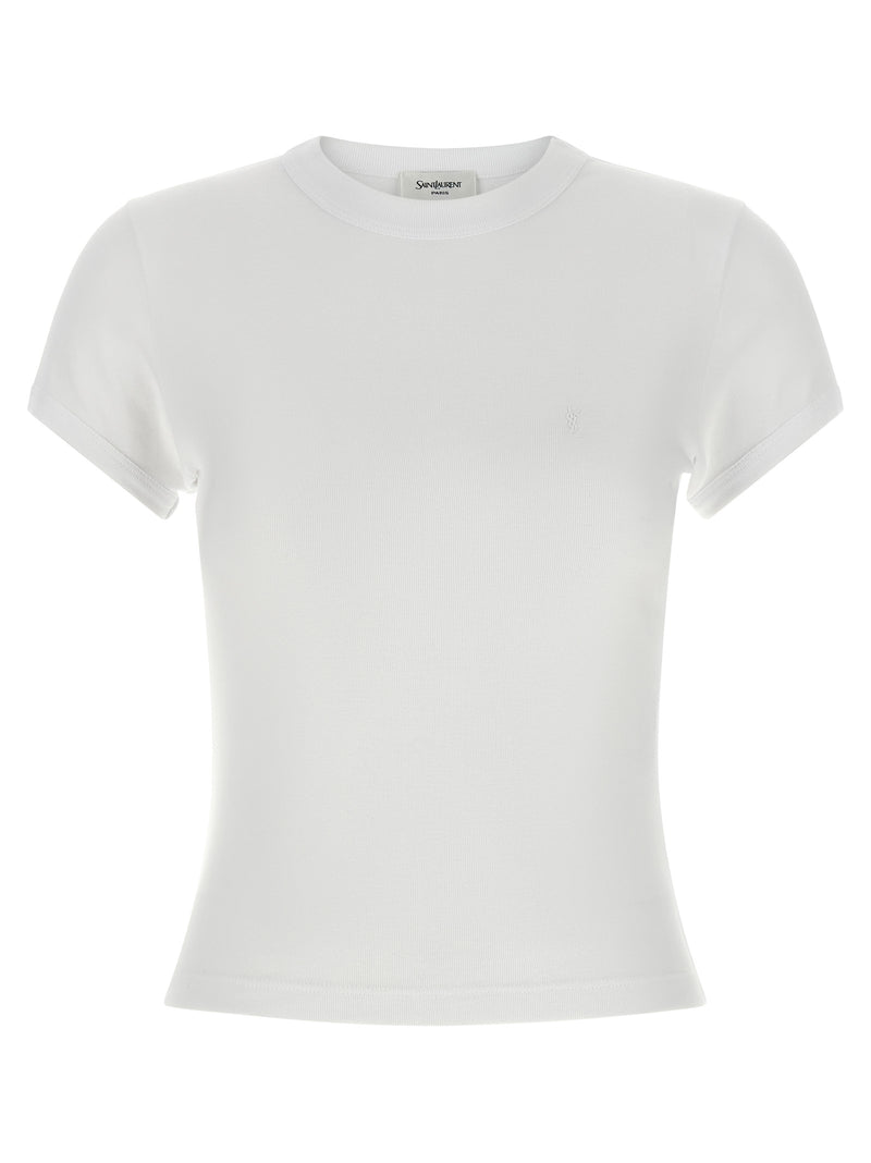 Saint Laurent White Cotton T-Shirt