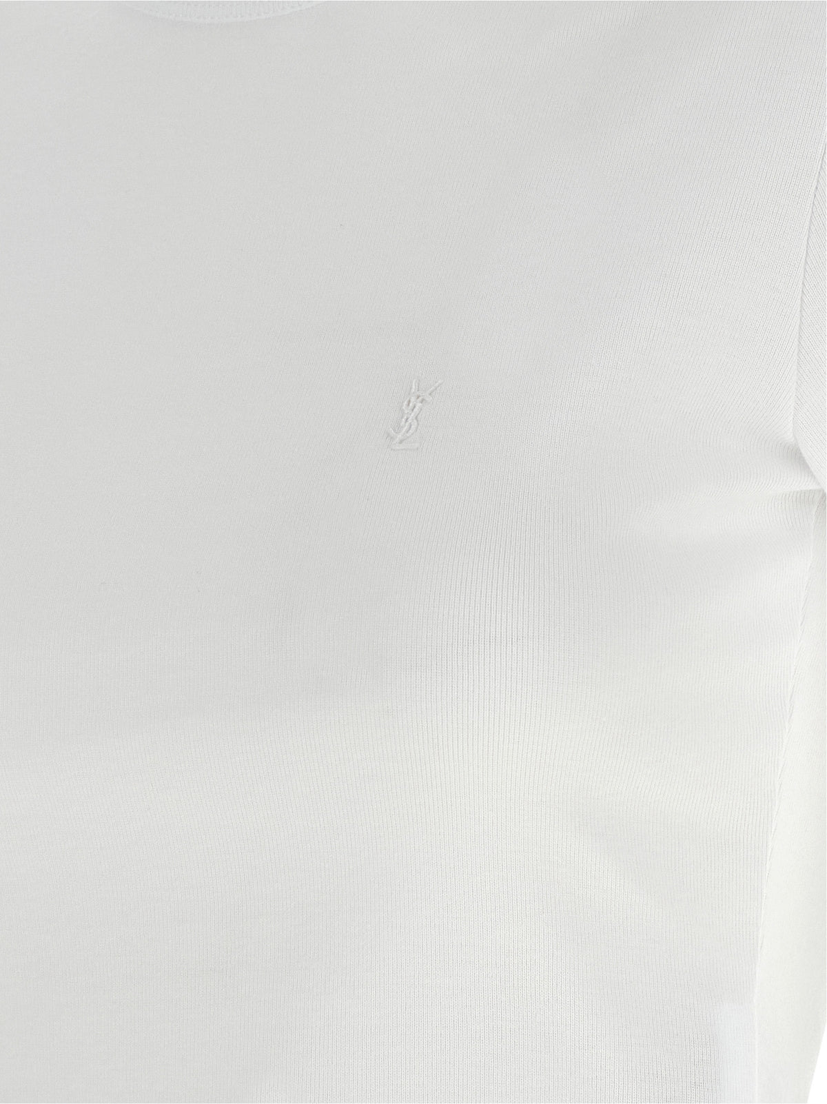 T-shirt blanc en coton Saint Laurent