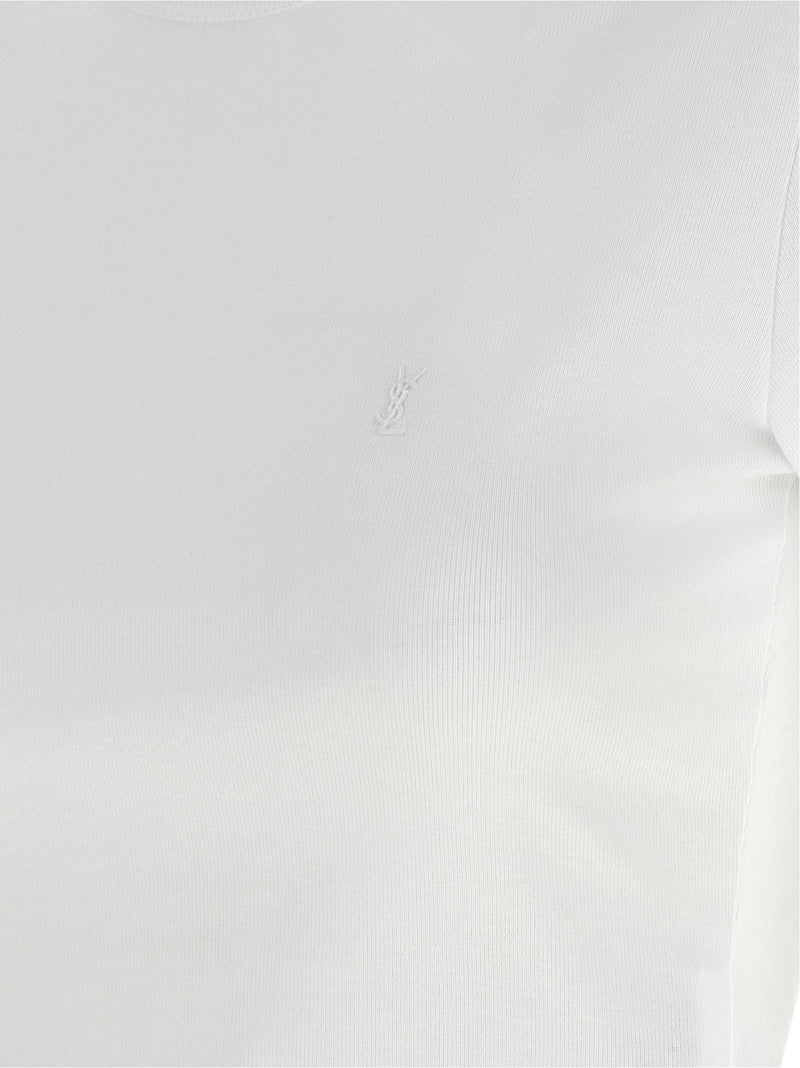 Saint Laurent White Cotton T-Shirt