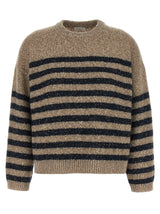 Cardigan en laine multicolore Brunello Cucinelli