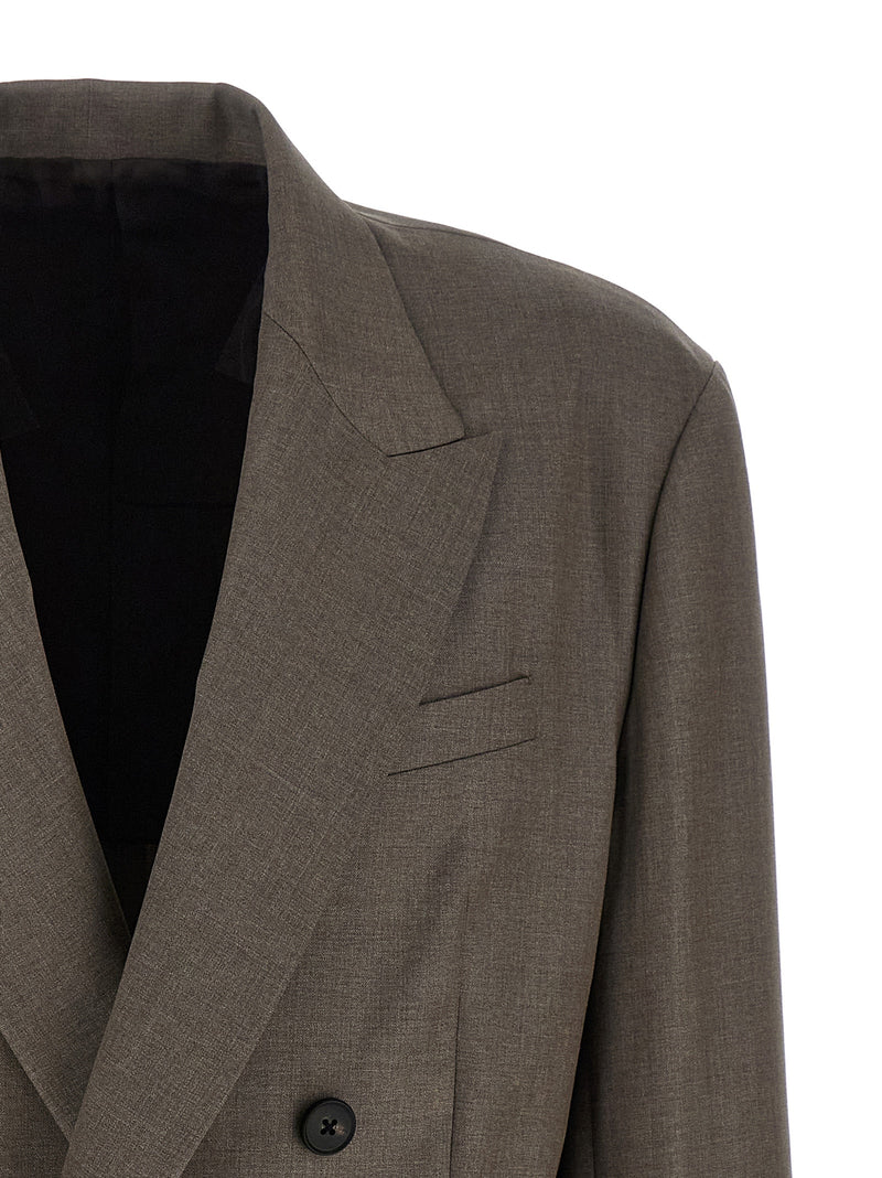SSSTEIN Gray Wool Blazer - Double-Breasted Elegance