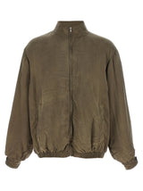 SSSTEIN Brown Copper Bomber Jacket for Men