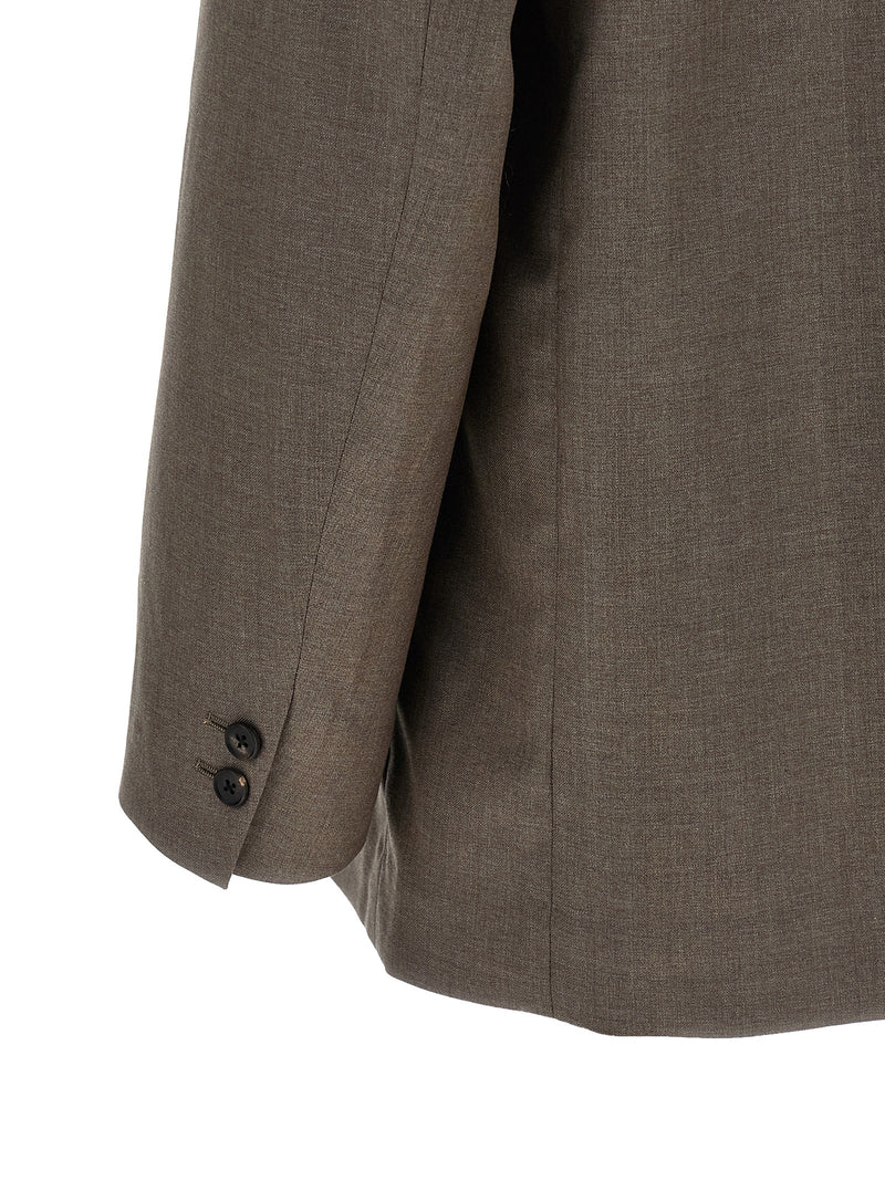 SSSTEIN Gray Wool Blazer - Double-Breasted Elegance