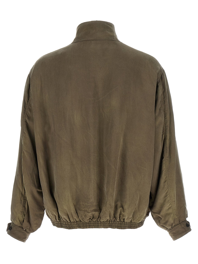 SSSTEIN Brown Copper Bomber Jacket for Men
