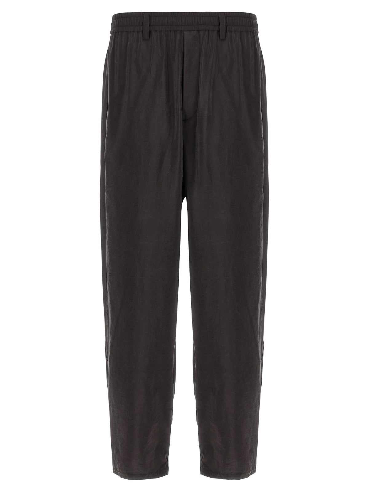 SSSTEIN Brown Silk Athletic Pants - Modern Track Trousers