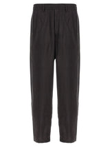 SSSTEIN Brown Silk Athletic Pants - Modern Track Trousers