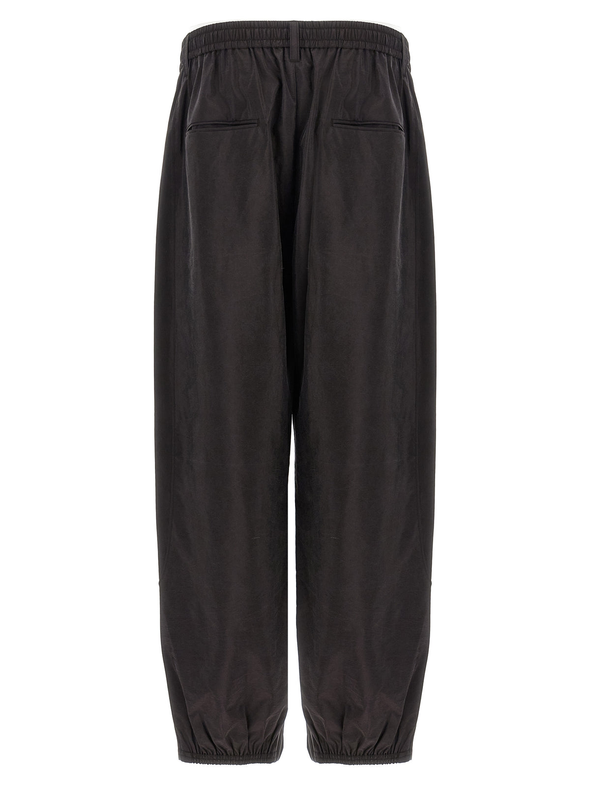 SSSTEIN Brown Silk Athletic Pants - Modern Track Trousers
