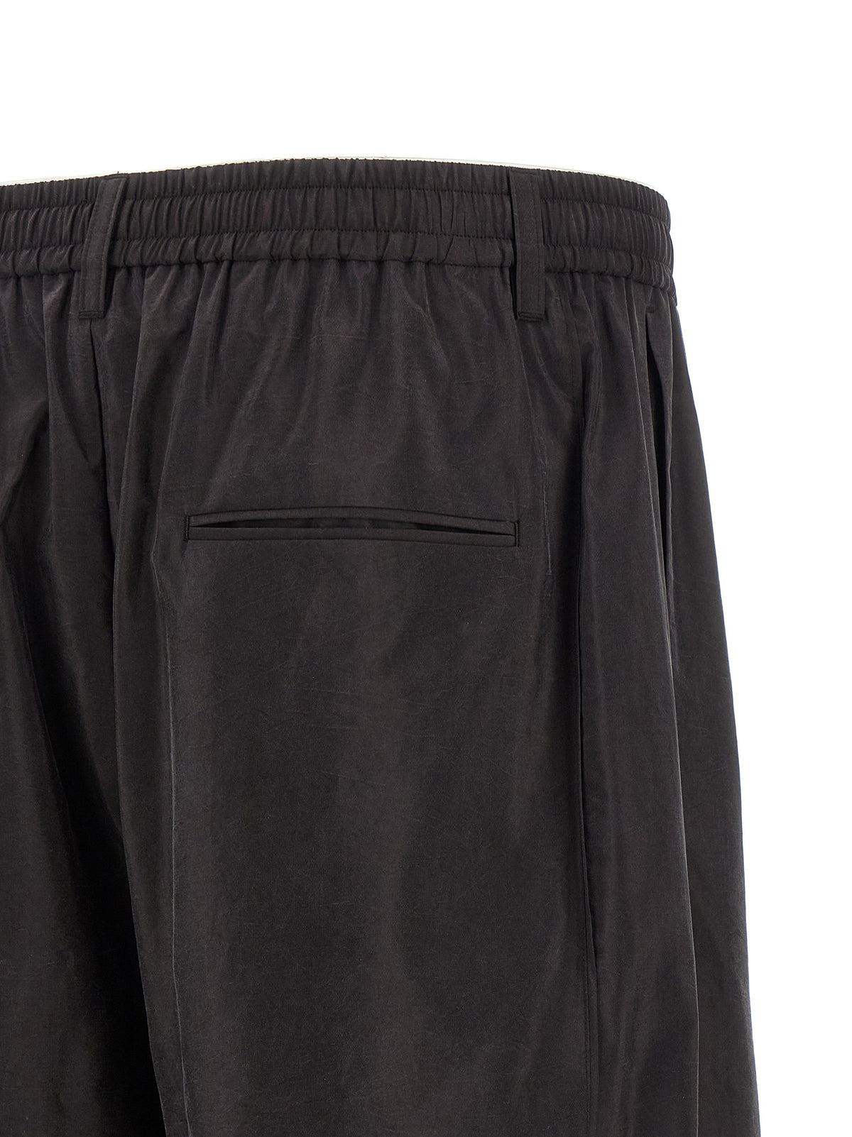 SSSTEIN Brown Silk Athletic Pants - Modern Track Trousers