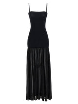 Hunza G Nancy Hybrid Black Long Dress - Elegant & Stylish