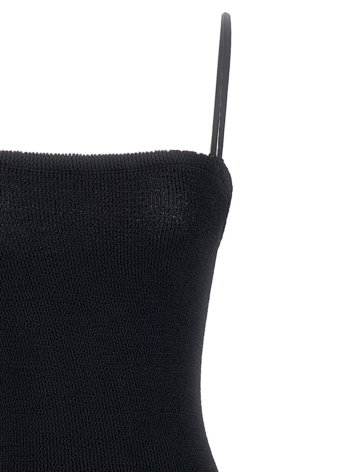 Hunza G Nancy Hybrid Black Long Dress - Elegant & Stylish