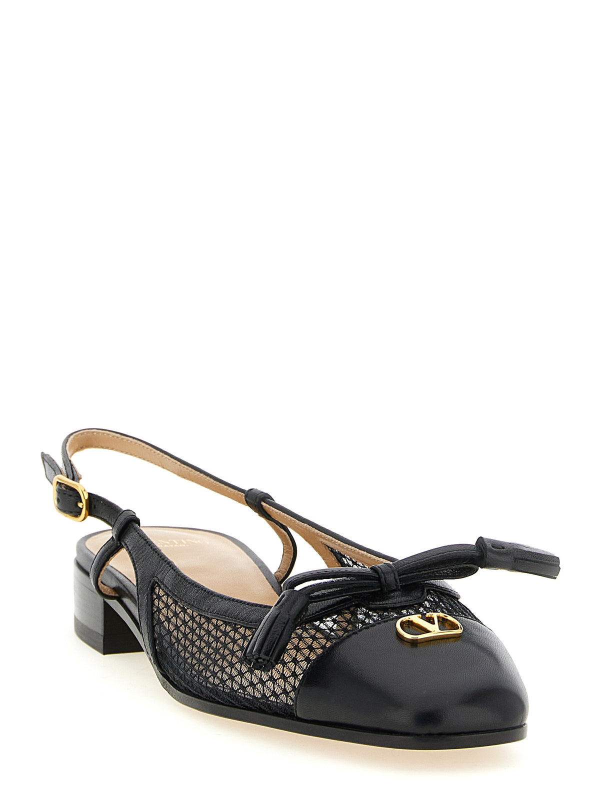 Valentino Garavani Black Leather Ballet Flats - Valet Du Roi