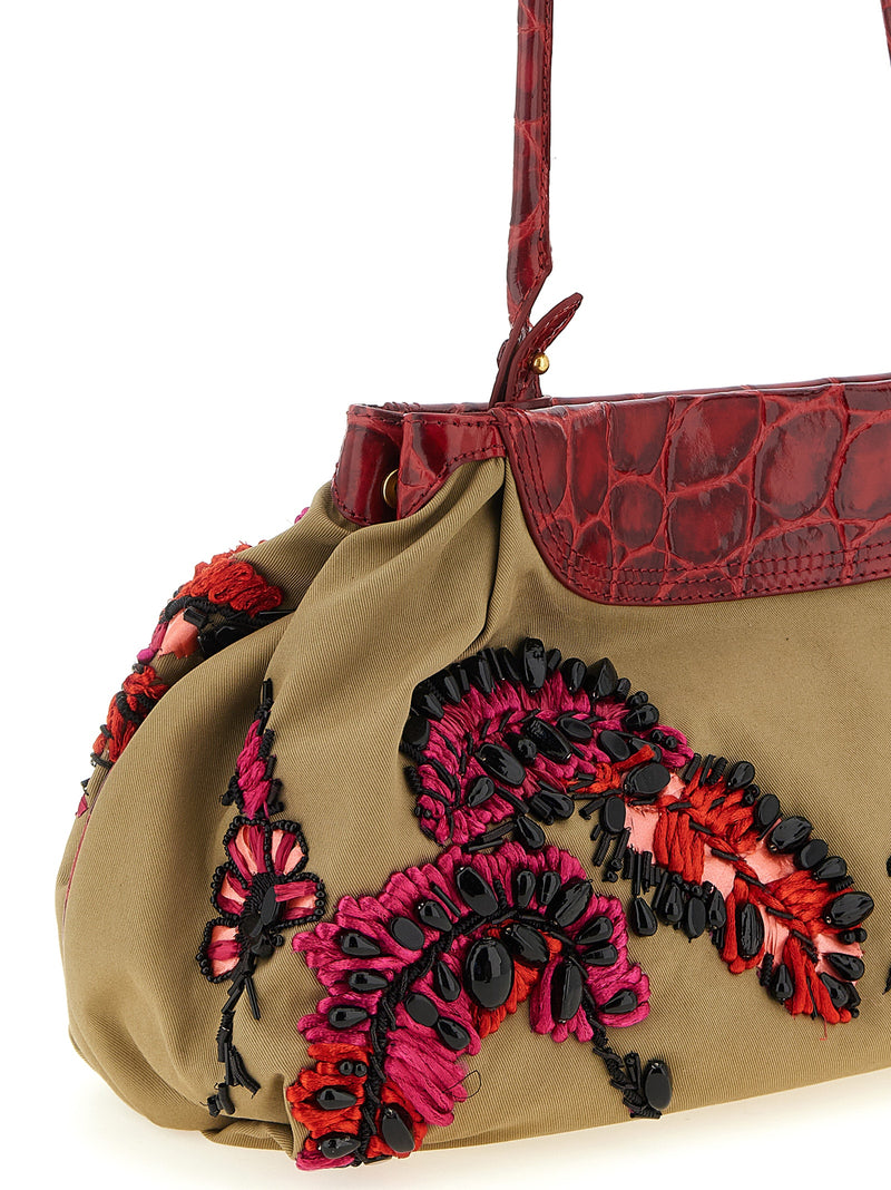 Dries Van Noten Multicolor Cotton Clutch Bag
